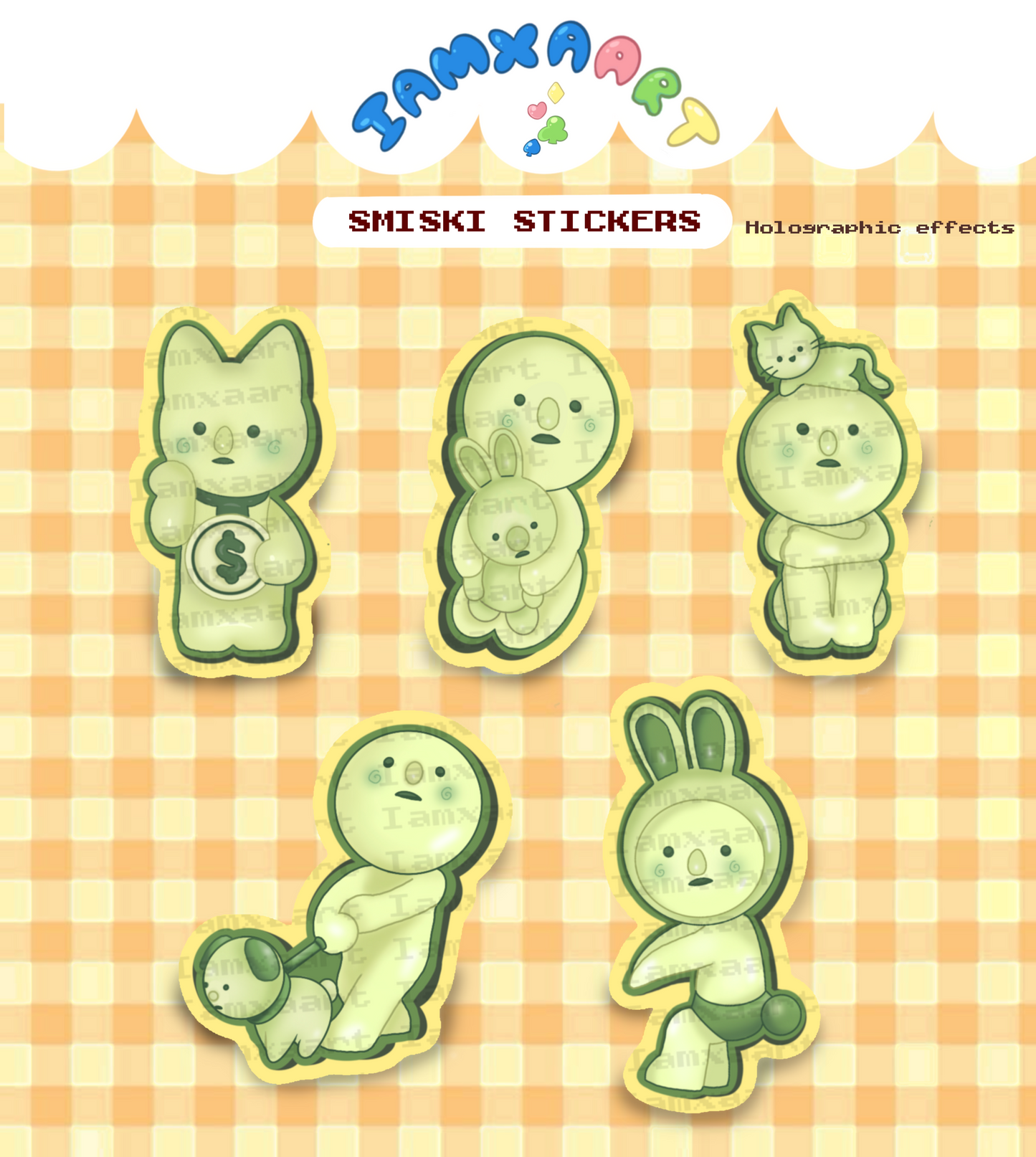 Smiski stickers