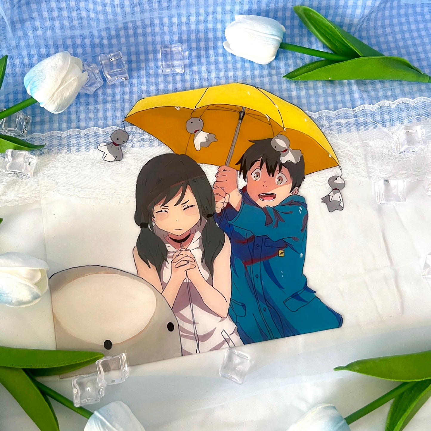 Les enfants du temps Glass painting
