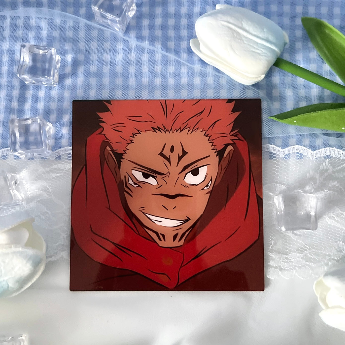 SUKUNA-Glasspainting carré