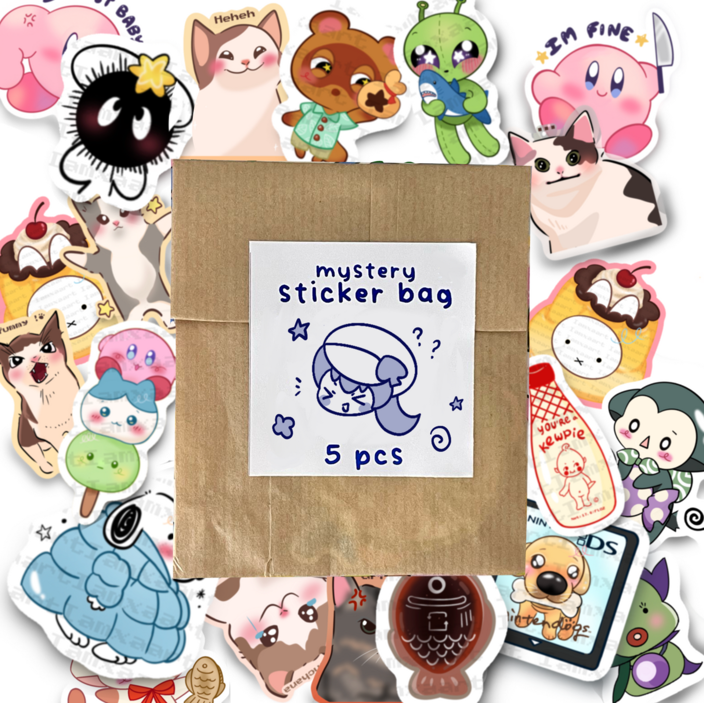 Mystery sticker pack 5 pcs