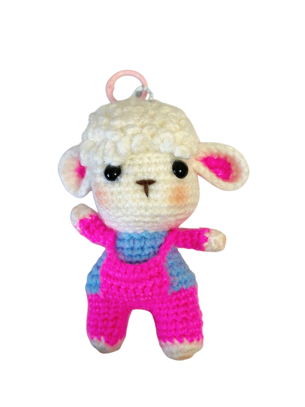 Pink/blue sheep crochet