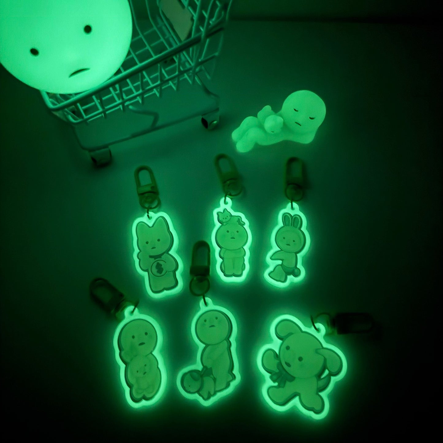 Smiski Glow keychain
