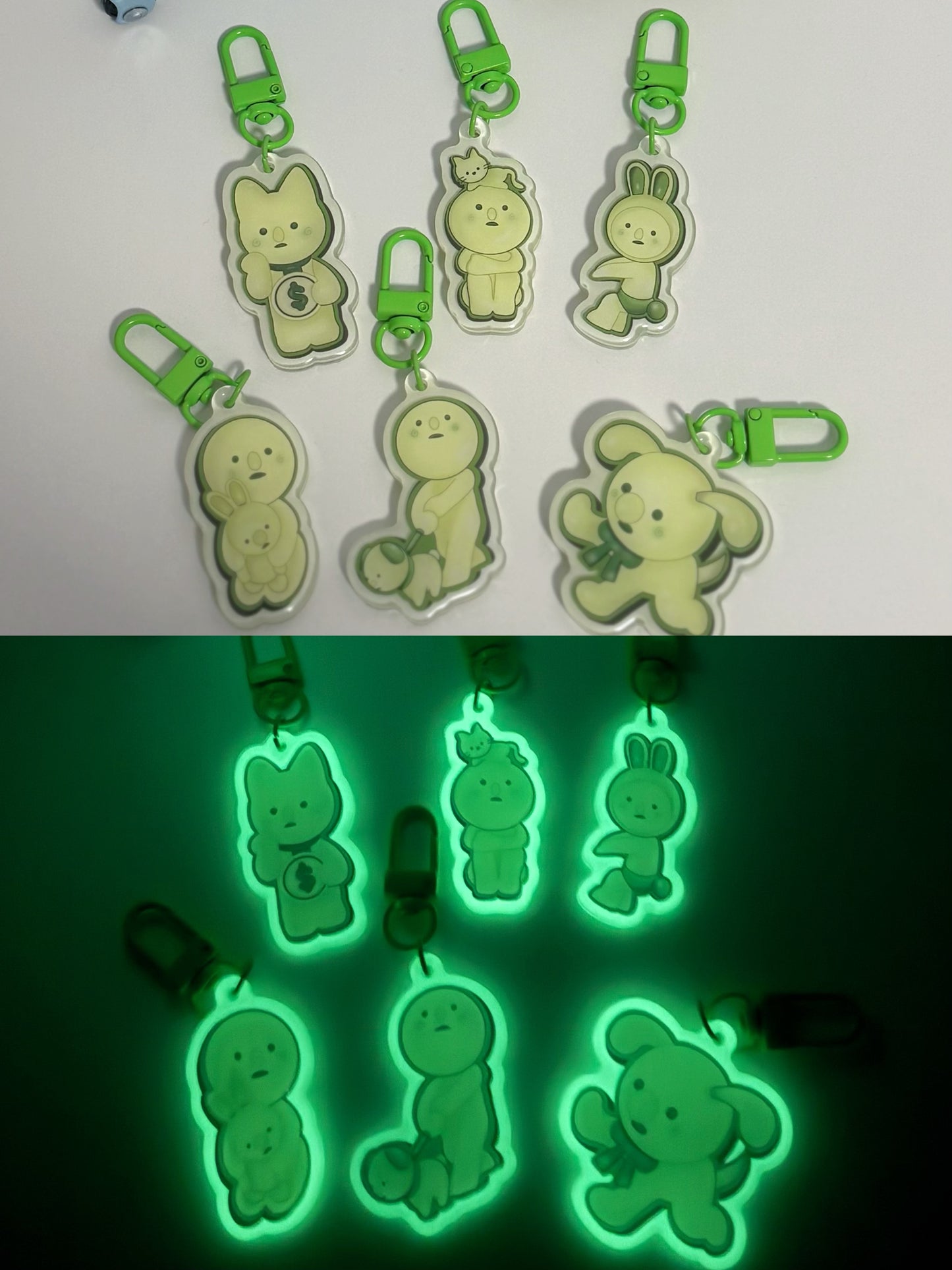 Smiski Glow keychain