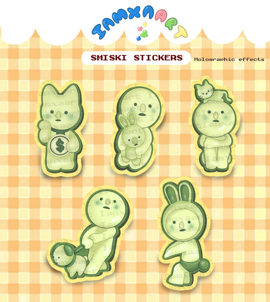 Smiski stickers