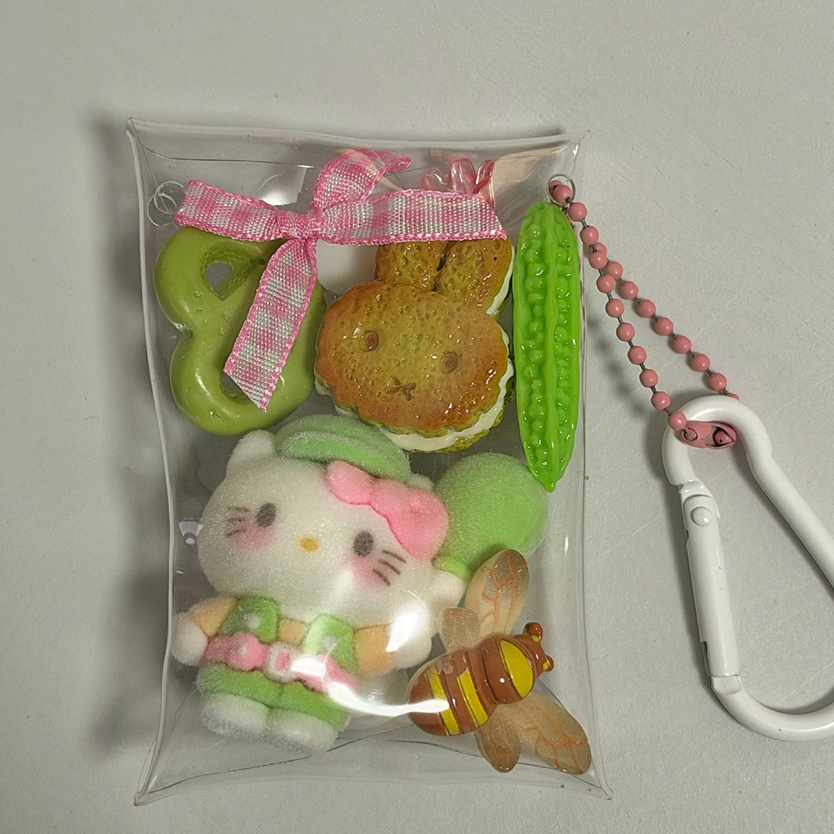 Hello kitty green trinket pouch