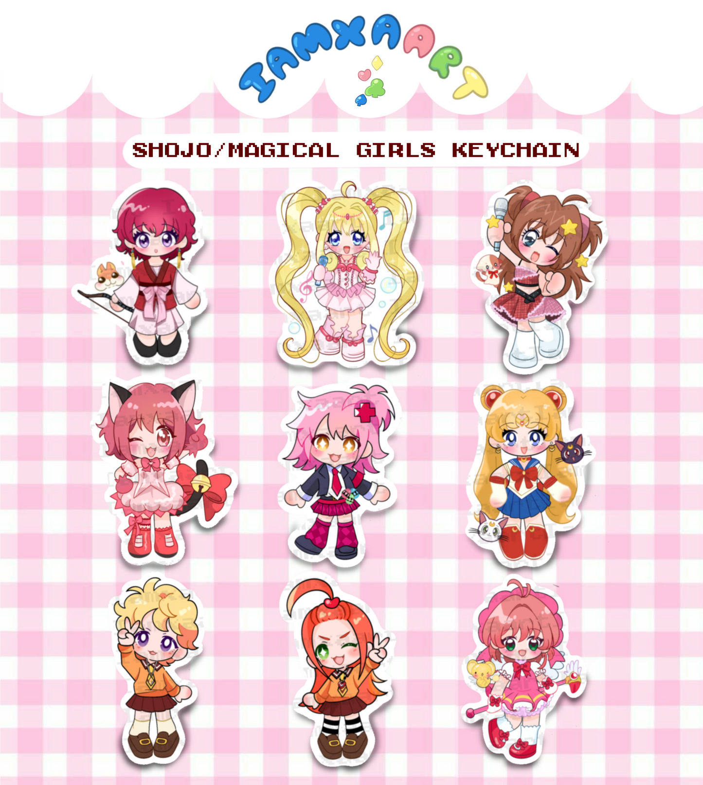 Shojo/magical girls keychain