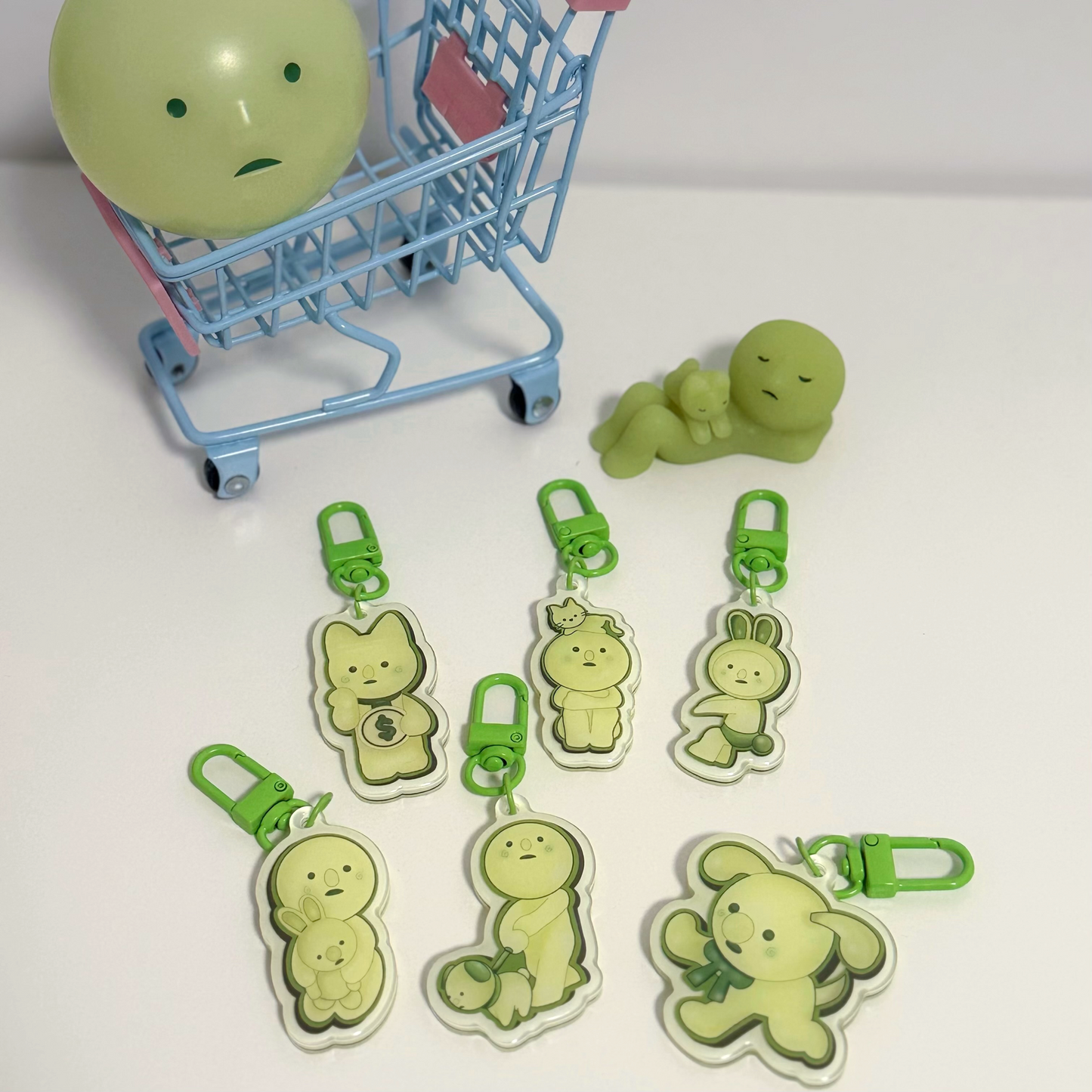 Smiski Glow keychain